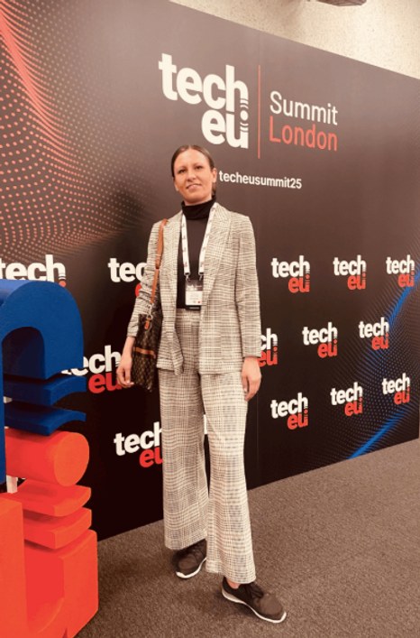 Karolina Króliczek, founder of PR Insight, at the tech.eu Summit in London
